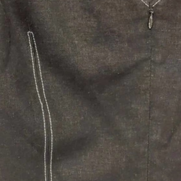 David Meister Dress Black Sleeveless Sheath Contrast Stitch Minimalist Size 8 - Picture 7 of 8